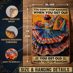 Mexican Art Vintage Tin Sign Mexican Decor You Don't Stop Dancing When You Get Old Retro Dancing Wall Art Wall Decor Iron Painting for Home Kitchen Cafe Pub 8x12 Inch - Image 2