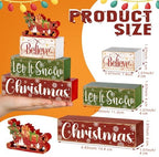 Moucuny 4 Pcs Christmas Sled Table Decorations - Image 2