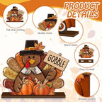 Wenqik 6 Pcs Fall Wooden Table Decorations for Home, Thanksgiving Harvest - Image 4