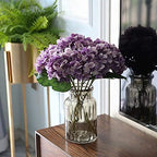 6Pcs 18" Light Purple Silk Hydrangea Artificial Flowers - Image 3