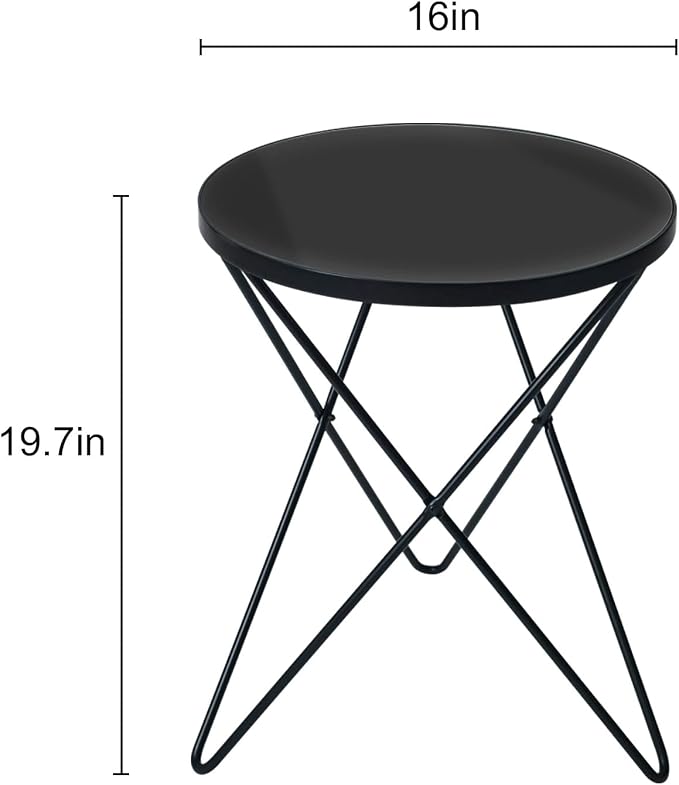 HLR Modern Round Side Table, End Table - Image 2