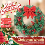 16 Inch Christmas Wreath for Front Door Artificial Christmas Wreath - Image 2