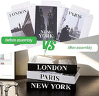 3 PCS Faux Decorative Books for Home Decor-Coffee Table Books Decor-Aesthetic Fake/Faux Books for Decoration,libros Decoration for Coffee Table, Shelf Accessories (3-Paris London Newyork kiss) - Image 5
