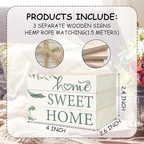 Mini Decorative Books for Home Decor, Small Rustic Wood Book Stack for Table Decor, Home Sweet Home Books for Living Room Bookshelf, Farmhouse Stacked Book Decorations (L33) - Image 6