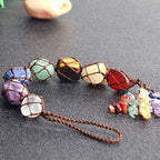 7 Chakra Gemstones Healing Feng Shui Crystals Window Car Decorations Hanging Ornament Dowsing Pendulum Good Luck Home Decoration for Reiki Yoga Meditation - Image 2