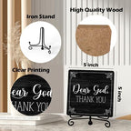 Home Decor, Farmhouse Shelf Decor For Living Room, Boho Aesthetic Table Decorations, Christian Gifts For Women Men, Entryway Tv Stand Fireplace Mantle Coffee Table Decoration (god-16) - Image 2