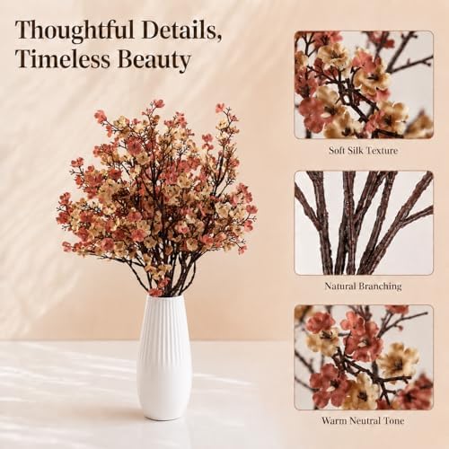 Mandy's 6 Bundles Artificial Beige Brown Baby’s Breath Flowers - Image 4
