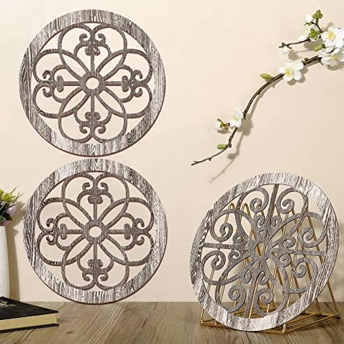 Blulu 3 Pcs Thicken Rustic Wall Decor, Wood Hanging Decor, Popular Style - Image 2