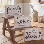 Jetec Mini Wooden Sign Farmhouse Shelf,Retro Color,4.25 x 2.76 x 0.59 in by Jetec