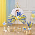 Serwalin 60 Pcs 17.7" Lemon Yellow Faux Pampas Grass Decor for Vase Filler - Image 6
