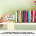 Mini Decorative Books for Home Decor, Small Rustic Wood Book Stack for Table Decor, Home Sweet Home Books for Living Room Bookshelf, Farmhouse Stacked Book Decorations (L32) - Image 2