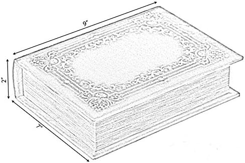 VW Vintiquewise Decorative Vintage Book Shaped Trinket Storage Box - Blue - Image 4