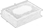 VW Vintiquewise Decorative Vintage Book Shaped Trinket Storage Box - Blue - Image 4