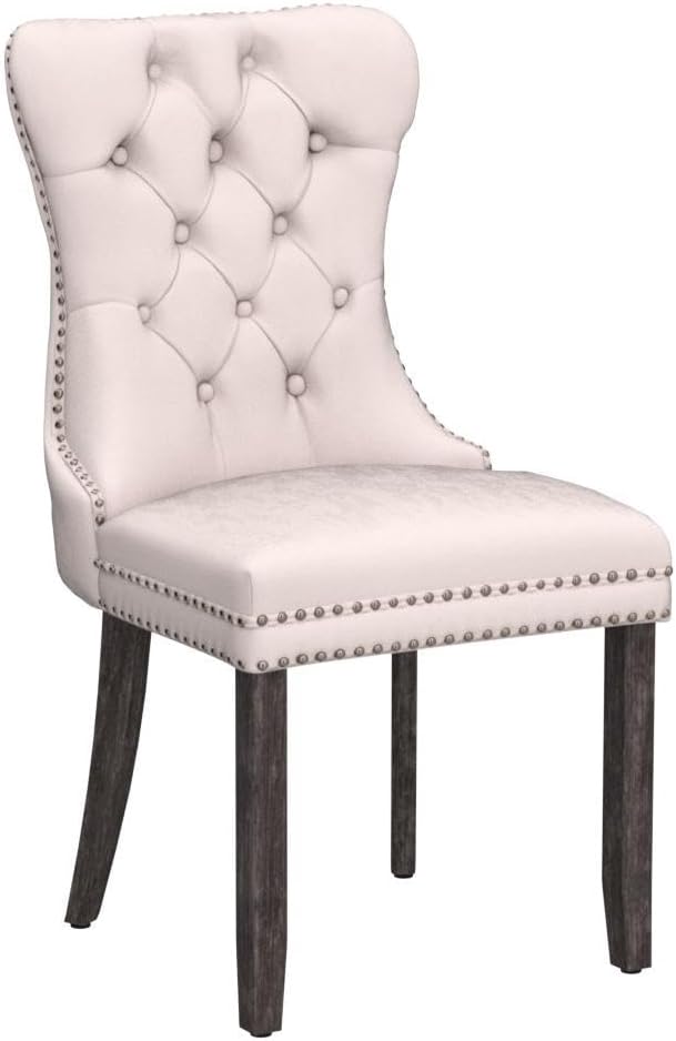 KCC Velvet Dining Chairs Set of 6, Upholstered High-end Tufted Dining Room Chair - Image 5