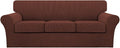 Turquoize 4 Piece Sofa Covers for 3 Cushion Couch Sofa Slipcover Soft Couch by Turquoize