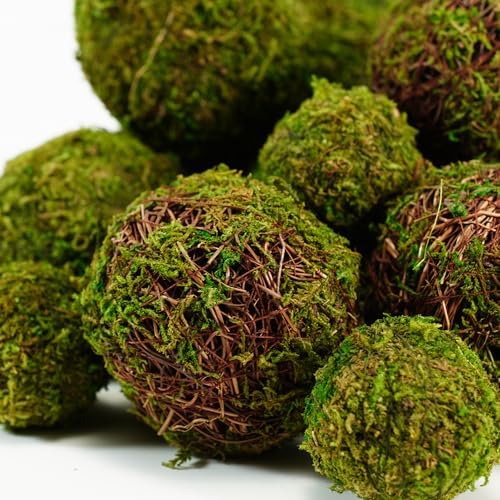 Decorative Moss Balls Set - 18pcs Fake Moss Balls for Bowl Fillers, Centerpiece Decor, Home Decor, Vase Fillers, Wedding Decor, Table Arrangements, Coffee Accents, DIY Crafts (Mix-Set of 18) - Image 2