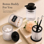 2 PCS Glass Bathroom Accessories Set, Lotion Dispenser & Toothbrush Holder - Image 2