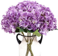 Kimura's Cabin 6Pcs Artificial Hydrangeas Flower Silk Fake Flowers,Purple by WeddingPartyArrangementBouquetsDecorationArtificialFlowers