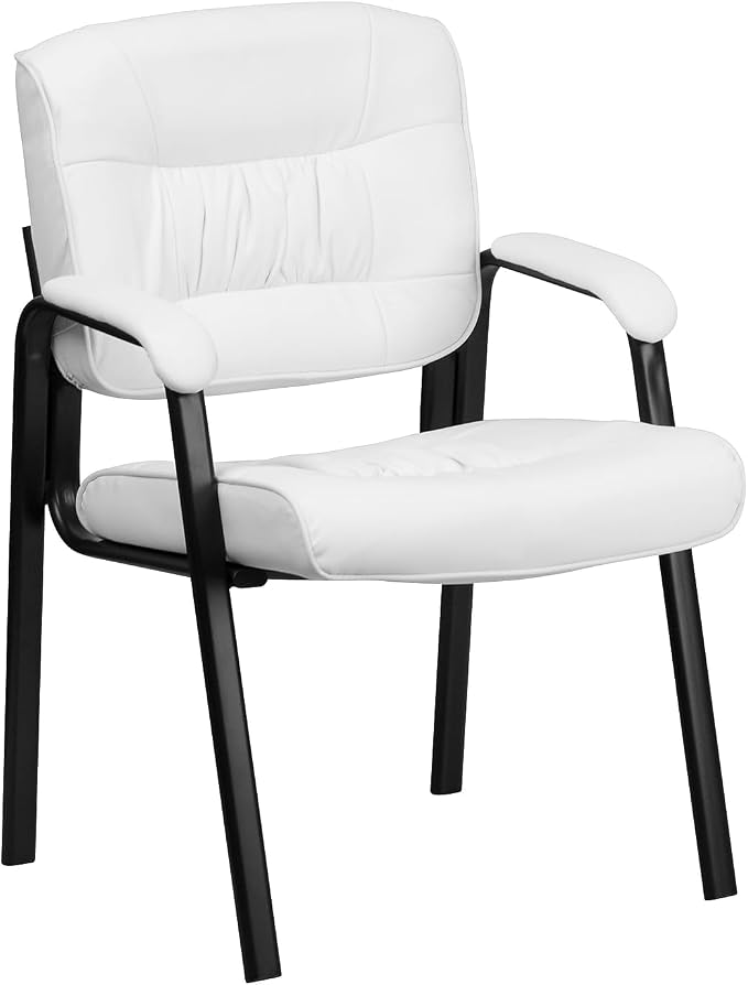 Flash Furniture Haeger White LeatherSoft Executive Side Reception Chair by FlashFurniture