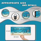 4 Pieces Beach Wall Decor Ocean Bathroom Decor With Bible Verses Wooden Christian Farmhouse Sign for Home Religious Prayer Wall Art for Living Room Office Bedroom Bathroom(Beach,10x4") - Image 4