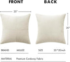 MIULEE Cream White Decorative Throw Pillow Covers - Image 7