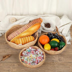 Hipiwe Natural Rattan Tray 8.5" Wicker Key Basket Bowl for Entryway Table - Image 6