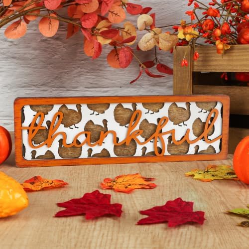 Vintage Thanksgiving Turkey Decorations for Office Home Table Mantel Shelf - Image 2