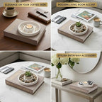 Decorative Book Set with Tray, Linen Coffee Table Books Decor - Image 5