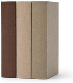 DECOR4SEASON Modern Linen and Wood Decorative Faux Book Boxes Set of 3, 8" by DECOR4SEASON