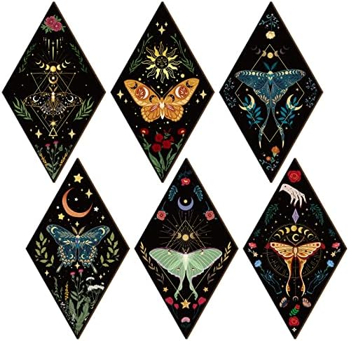 Sintuff 6 Pcs Halloween Mushroom Wall Decor Gothic Witchy Butterfly Art by Sintuff