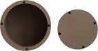 Round Nesting Coffee Table Set of 2, Modern Wooden Circle Burl Accent Tables - Image 6