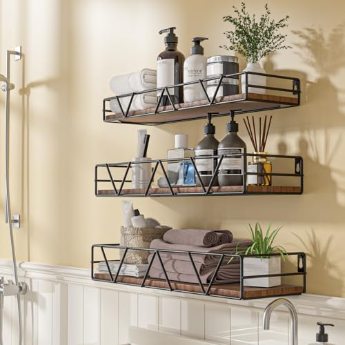 Floating Shelves Set of 3, Wood Wall Shelf, Farmhouse Shelf for Bedroom - Image 5