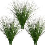 Ttranewsoo Artificial Grass Plants for Outdoor Planters, 24 Pcs 16.5 Inch Dark Green Fake Tall Grass, Faux Outdoor Plants and Greenery for Porch Pots, Patio, Garden, Entryway and Home Decor by Ttranewsoo