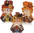 Ferraycle 3 Pcs Fall Scarecrow Decor Wooden Block Sign Table Centerpieces by Ferraycle