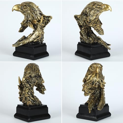 H&W Golden Bald Eagle Figurines - USA's National Emblem - Statue Decoration - Image 2