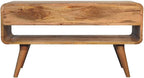 Reverse Curve Oak ish Media Unit - Image 9