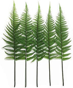 CATTREE Artificial Shrubs Leaves, Plastic Plants Fern Grass Leaf Fake Bushes Indoor Outdoor Home Garden Verandah Office Table Centerpieces Arrangements DIY Wreath Decoration Planter Filler - 5 Pack by CATTREE