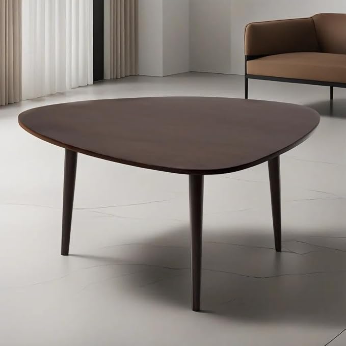 Handmade Eco-Friendly Modern Wood Dark Walnut Drop Shaped Coffee Table 3' from by BBHHomes