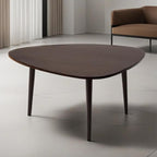 Handmade Eco-Friendly Modern Wood Dark Walnut Drop Shaped Coffee Table 3' from by BBHHomes