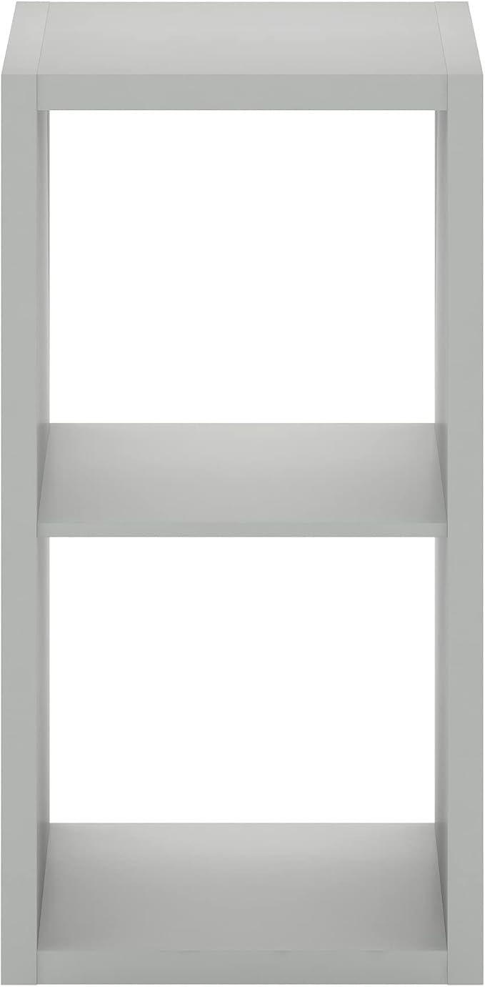 Furinno Cubicle Open Back Decorative Cube Storage Organizer, Light Grey - Image 9