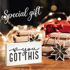 Rustic Wooden Block Sign - You Got This - 5"X3" Pine Wood Plaque, Home & Garden Decor, Christmas Housewarming Gift For Friends, Desk & Tabletop, Shelf Accessories - A18 - Image 4