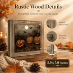Halloween Pumpkin Wood Plaque Sign, Halloween Mantel and Tabletop Art Decor 29 - Image 3