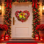 HONGLAND Heart Berry Wreath Lovebird Metal Wall Decor - Image 7