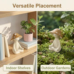 Meditation Mushroom Figurine Resin - Yoga Mushroom Statue for Desk Shelf Garden Decor, Cute Zen Mushroom Sculpture Figurine for Home Office Patio Decoration Gift - Image 4