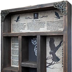 INSOVITA Rustic Edgar Allan Poe Poems Cabinet of Curiosities,Victorian Gothic Decor for Shelves, Small Wall Shelf, Halloween Decor, Floating Shelves, Vintage Wall Decor, Gift for Poetry/Goth Fans - Image 6