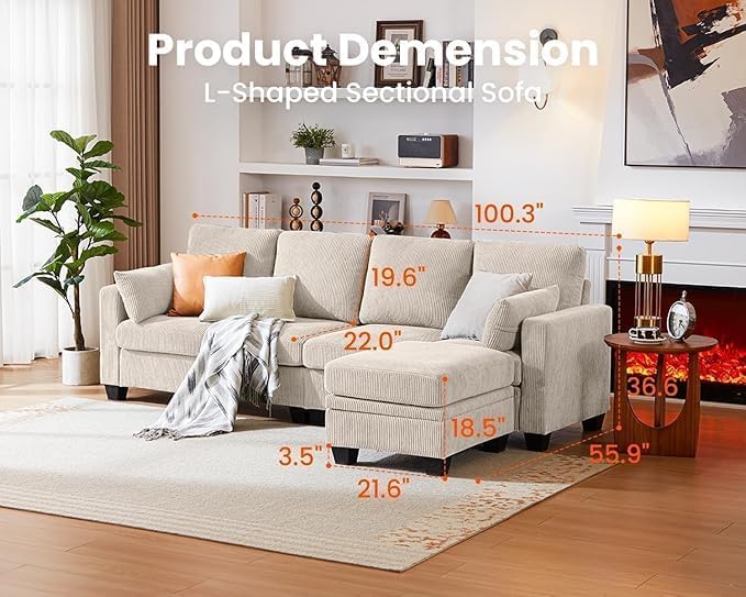 CHIC HOUSE Modular Sectional Sofa - Image 2