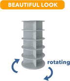 SpaceAid 5 Tier Rotating Shoe Rack Tower, Spinning Shoe Display Lazy Susan - Image 7
