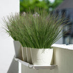 Ttranewsoo 12 Pcs 17 Inch Artificial Wheat Grass Plants, Fake Grass Greenery with Long Leaves, Faux Ornamental Fountain Grass for Outdoor Planters, Porch Pots, Patio and Home Decor - Image 6
