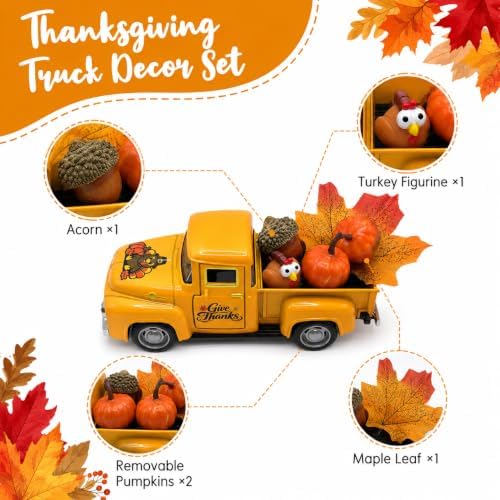 Thanksgiving Turkey Decorations - Vintage Turkey Truck Decor - Image 6