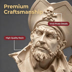 H&W Sandstone Pirate Figurine, Buccaneer Francis Drake Statue Decoration - Image 3